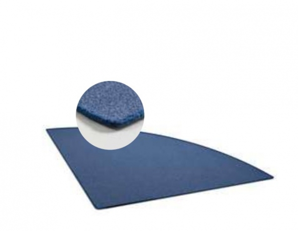 Tappeto di moquette orlato quarto di cerchio